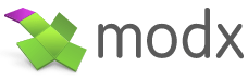 logo van MODx webhosting voor uw cms