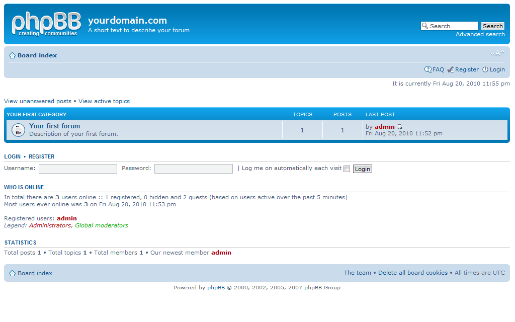 Aplicación phpBB