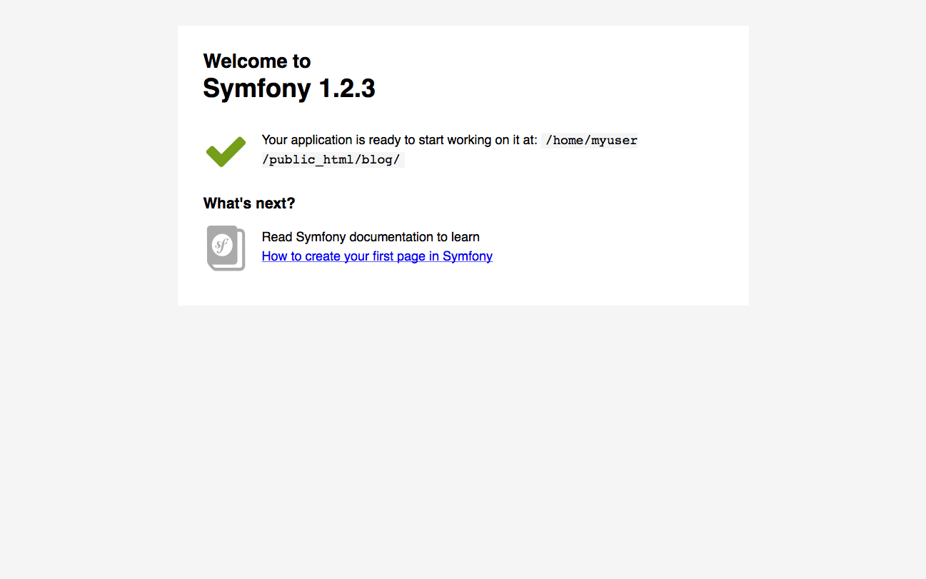 Aplicación Symfony