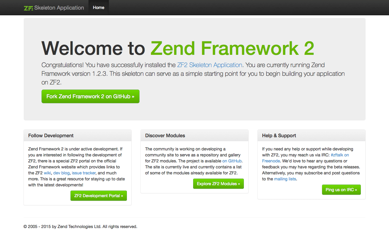 Aplicación Zend Framework