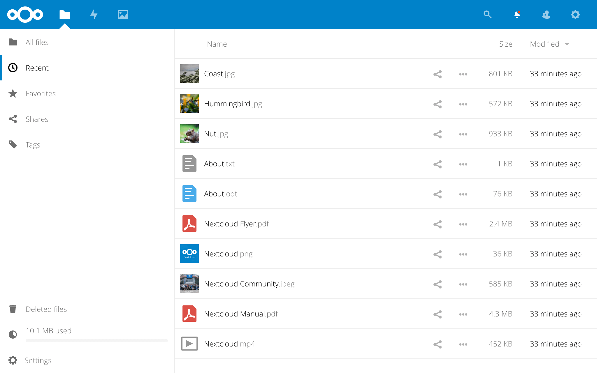 Aplicación Nextcloud Hub