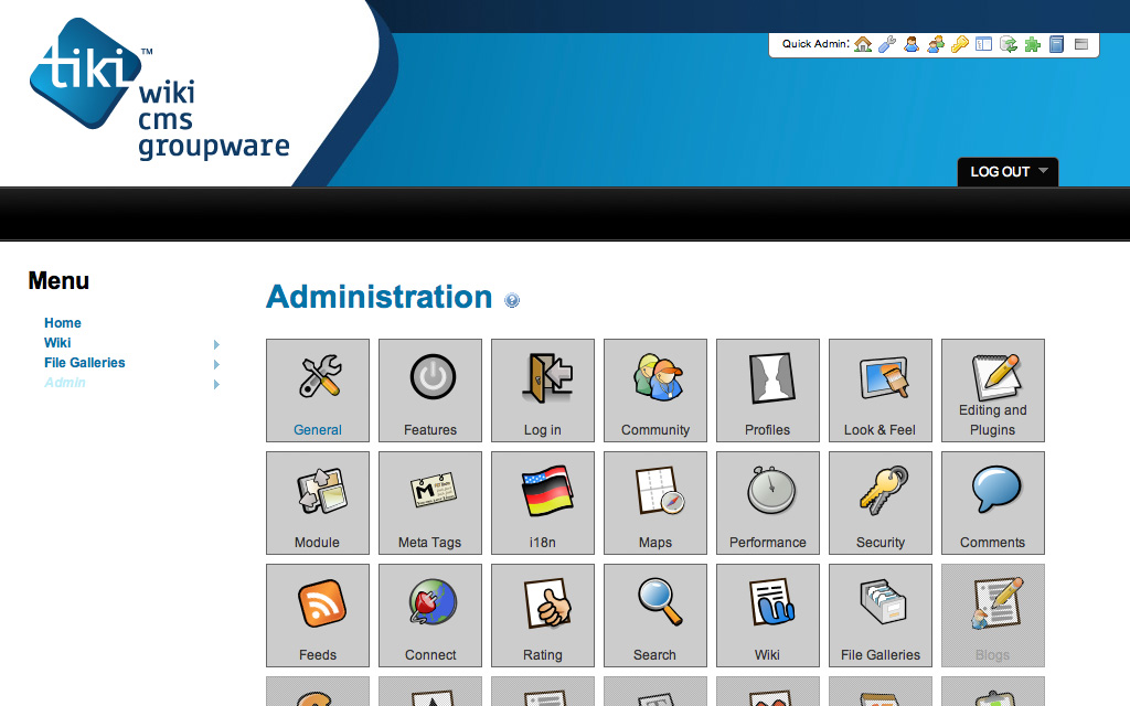 Aplicación Tiki Wiki CMS Groupware