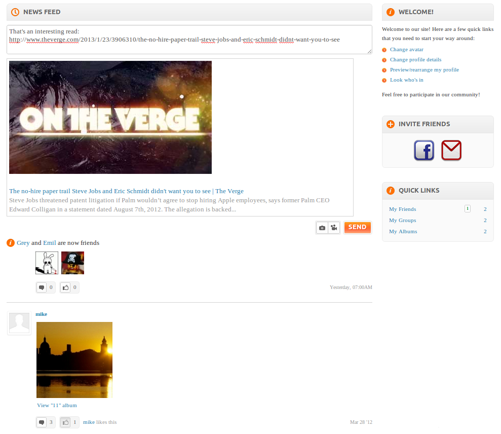 Oxwall dating site